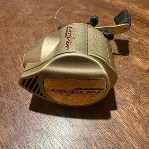 Vintage Johnson Javelin Gold Fishing Reel- For parts or repair